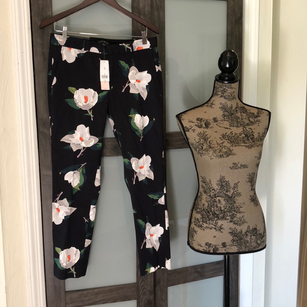 Banana Republic Cropped Floral Pants